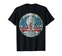 Mama Patriotic Crest Lightning Country Art T-Shirt Graphique avec Valeur