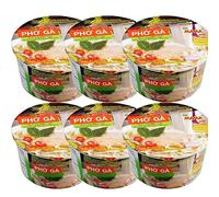 MAMA PHO GA Lot de 6 bols à soupe instantanés saveur poulet 65 g