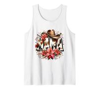 Mama Poinsettia Western Christms Mère en Cuir de Vache Débardeur