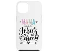 Mama Runs on Coffee and Jesus,Fueled by Jesus and Coffee Mom Coque pour iPhone 13