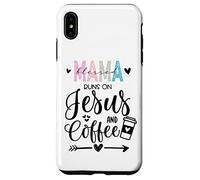 Mama Runs on Coffee and Jesus,Fueled by Jesus and Coffee Mom Coque pour iPhone XS Max