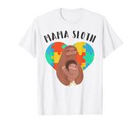 Mama Sloth, Sensibilisation à l'Autisme avec Les Paresseux T-Shirt Graphique avec Valeur