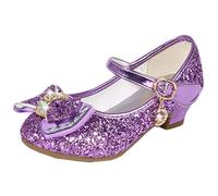 Mama Stadt Chaussures Princesse Fille Talon - Cosplay Paillettes, Mariages et Fêtes, Violet/29
