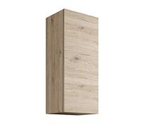 Mama Store Armoire Murale réversible en kit en Bois avec système d'ouverture Push and Pull, ingénierie, chêne Naturel, cm