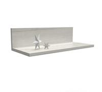 Mama Store Étagère Murale 50 cm en L, chêne Blanc, 50 cm x 22 cm x 20 cm