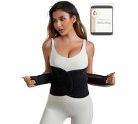 Mama Stuff BellyHug - Ceinture Post Accouchement Gainante et Abdominale | Gaine Post Partum pour Femme - Soutien du Ventre, Taille et Bassin, Compression Ajustable (Noir, M)