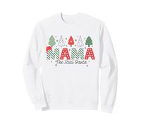 Mama The Real Santa Funny Christmas Family Design Sweatshirt