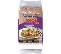 MAMA Vermicelle de Riz Brun 0.2 kg 1 Unité | Origine Thaïlande - Grains entiers, source de fibres - Idéal pour soupes et woks