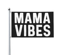 Mama Vibes Flag Double Face Vintage Flag Wall Art Pour Porche 3x5 Ft, Mama Vibes Tapisserie Dortoir