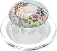 Mama Watercolor Floral Wreath Aesthetic Motherhood PopSockets PopGrip pour MagSafe