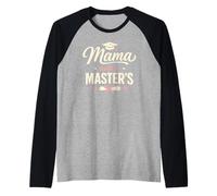 Mama with A Masters Degree Proud Mom Graduate Achievement Manche Raglan