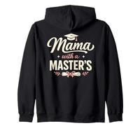 Mama with A Masters Degree Proud Mom Graduate Achievement Sweat à Capuche