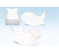 Mamabrum, Bascule en Bois pour Enfants en Forme de Baleine, Fonction Fauteuil, Surface Lisse, poignées spéciales, Construction Durable et Solide, bébé Facile à bercer
