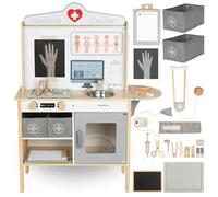 Mamabrum Cabinet de médecine en Bois XXL - Docteur Set avec Accessoires, Enfants 3+ | Accessoires Médicaux Réalistes, Développement Imaginaire et Compétences Manuelles, Jeu de rôle Jouet