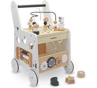 Mamabrum Chariot de marche en bois 6 en 1 - Activités ludiques et éducatives, 12 mois et +