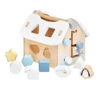 Mamabrum Cube d'Éveil de Formes Géométriques - Maison Trieuse en Bois - Premier Âge 1 an - Jouet Labyrinthe 8 Blocs de Modélisation Multicolore G