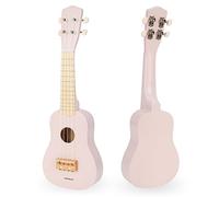 Mamabrum, guitare en bois pour enfants, ukulélé pour bébés, instruments de musique pour s'amuser, enseigne les accords simples, stimule l'audition, imite un véritable instrument, jeu de rôle, rose