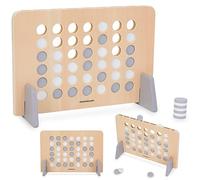 Mamabrum, Jeu de Puzzle 4 en rangée, Plateau Robuste, Couleurs Douces, Jeu de société, Jeu de société, 42 disques, Apprentissage Amusant, pour Enfants, règles de Jeu Simples, Jeu de mémoire en Bois