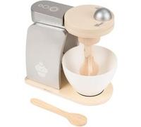 Mamabrum Jeu d'Imitation Robot Pâtissier en Bois pour Enfants - Pétrin avec Fouet, Bol & une Spatule Petits Chefs 20 * 19 * 13,5 cm Gris G