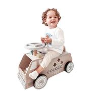 mamabrum Porteur en Bois Éducatif 2+ Ans - Voiture à Monter avec Blocs de Formes et Couleurs - Jouet Montessori d’Apprentissage avec Siège Confortable, Roues Antidérapantes