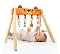 Mamabrum Support éducatif en bois pour bébé bébé gymnastique sensorielle avec suspension Montessori Motor Petit développement depuis la naissance ours