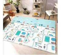Mamabrum Tapis D'éveil Bébé Jeux 180 X 200 Cm Épaisseur: 1 Cm Double Face Xxl En Mousse - Pliant- Antidérapant
