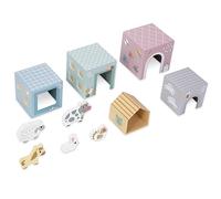 Mamabrum - trieur avec Ferme d'animaux, 5 caisses, Animaux en Bois, pour Enfants à partir de 12 Mois, animaleries, facilite l'apprentissage du comptage, Tour avec Animaux