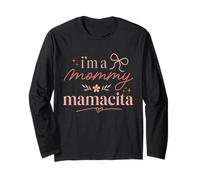 Mamacita Mommy Mama Latina Nœud Floral en Forme de cœur Manche Longue