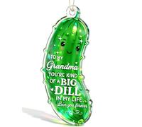 MAMAGIFTREE Décoration amusante pour grand-mère, cornichon de Noël, décoration de sapin de Noël, cadeau d'anniversaire pour grand-mère de la part des petits-enfants