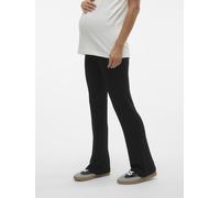 Mamalicious Mamalicious Black Maternity Jersey Flared Leggings