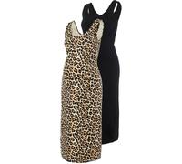 Mamalicious Mamalicious Black Printed And Plain Jersey Midi Dresses 2 Pack Black S 8