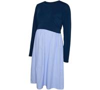 Mamalicious Mamalicious Blue Maternity Long Sleeve 2 in 1 Mix Dress With Nursing Function Blue EU 46 (UK 18)