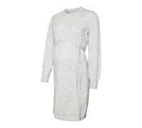 MAMALICIOUS Mlnewanne L/S Abk Knit Dress A. Noos Robe en Tricot, Gris Clair chiné, L Femme