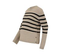 MAMALICIOUS Pull-over 'MLMADDIE VITA' beige foncé / noir, Taille XL