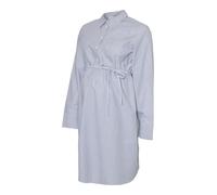 MAMALICIOUS Robe-chemise 'MLSALMA' gris / blanc, Taille 38