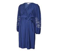 MAMALICIOUS Robe 'Nanaz Tess' bleu foncé / blanc naturel, Taille 34