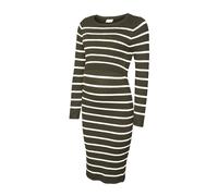 MAMALICIOUS Robes en maille 'MLNew Siv June' olive / blanc, Taille XS