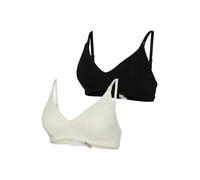 MAMALICIOUS Soutien-gorge d’allaitement 'MLLEYLA FEED ME' noir / blanc, Taille 100