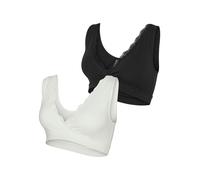 Mamalicious Helena Crossy Lace Maternity Bra Blanc,Noir M