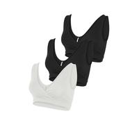 MAMALICIOUS Soutien-gorge 'MLMelisa' noir / blanc, Taille 90-100