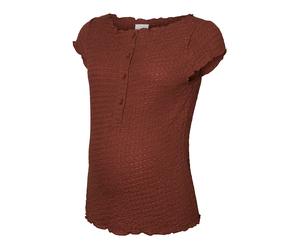 MAMALICIOUS T-shirt ' MLAdine Lia' marron, Taille XS