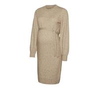 MAMALICIOUS MlneBaquette L/S Abk Knit Dress A. Noos Robe, Mélange Naturel, S Femme