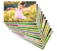 Mamamax 12pcs Cadre Photo Magnétique Frigo 10 * 15cm Cadre Photo Aimanté pour Réfrigérateur Magnet Photo Maison Cuisine pour Mémorandum Photo Menu Casier Armoire,Recto blanc Verso noir