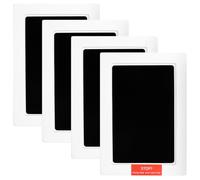 Mamamax 4pcs Empreinte Pieds et Mains Bébé XL Touch Tampons Bébé Kit Empreinte Bébé Encre pour Nouveau-nés Douche Cadeau Bebe Souvenir Naissance Pattes de Chien Chat (Noir, 15x11x1,5 cm)