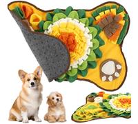 Mamamax Tapis à Renifler pour Chien Educateur 64 * 43cm Tapis de Fouille avec Sons BB pour Entraînement et Alimentation Snuffle Mat Jouet Intelligent pour Chien Chiot Lavable Main Machine (Jaune)