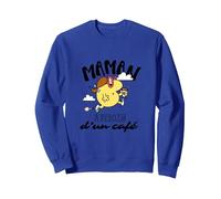 Maman a Besoin d'un café - Madame Boulot Sweatshirt, Unisexe pour Adultes, Bleu Royal, L