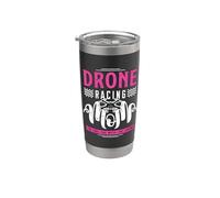 Maman, amoureuse des courses de drones, The Quadcopter Drone Racing Gobelet isotherme en acier inoxydable double paroi
