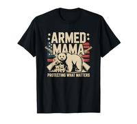 Maman Armee Deuxieme Amendement Armes T-Shirt