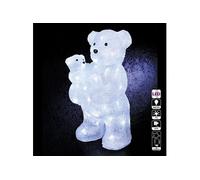 Maman + bébé ours lumineux 56 LED - Blanc froid - Fééric lights and christmas