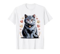 Maman British Shorthair Propriétaire Chat Bsh Bleu Gris T-Shirt
